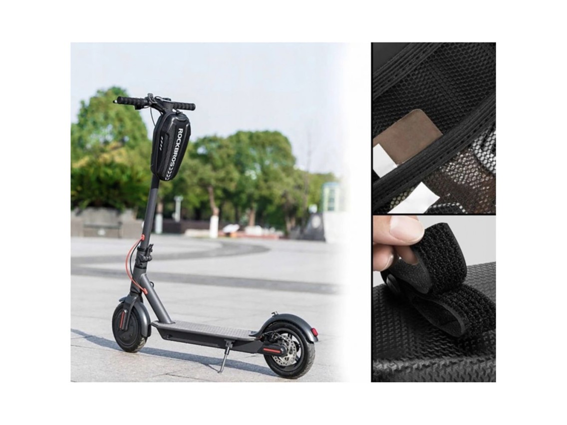 Bolsa para bicicleta Rockbros B62-1 para manillar o cuadro, 3L - Negra