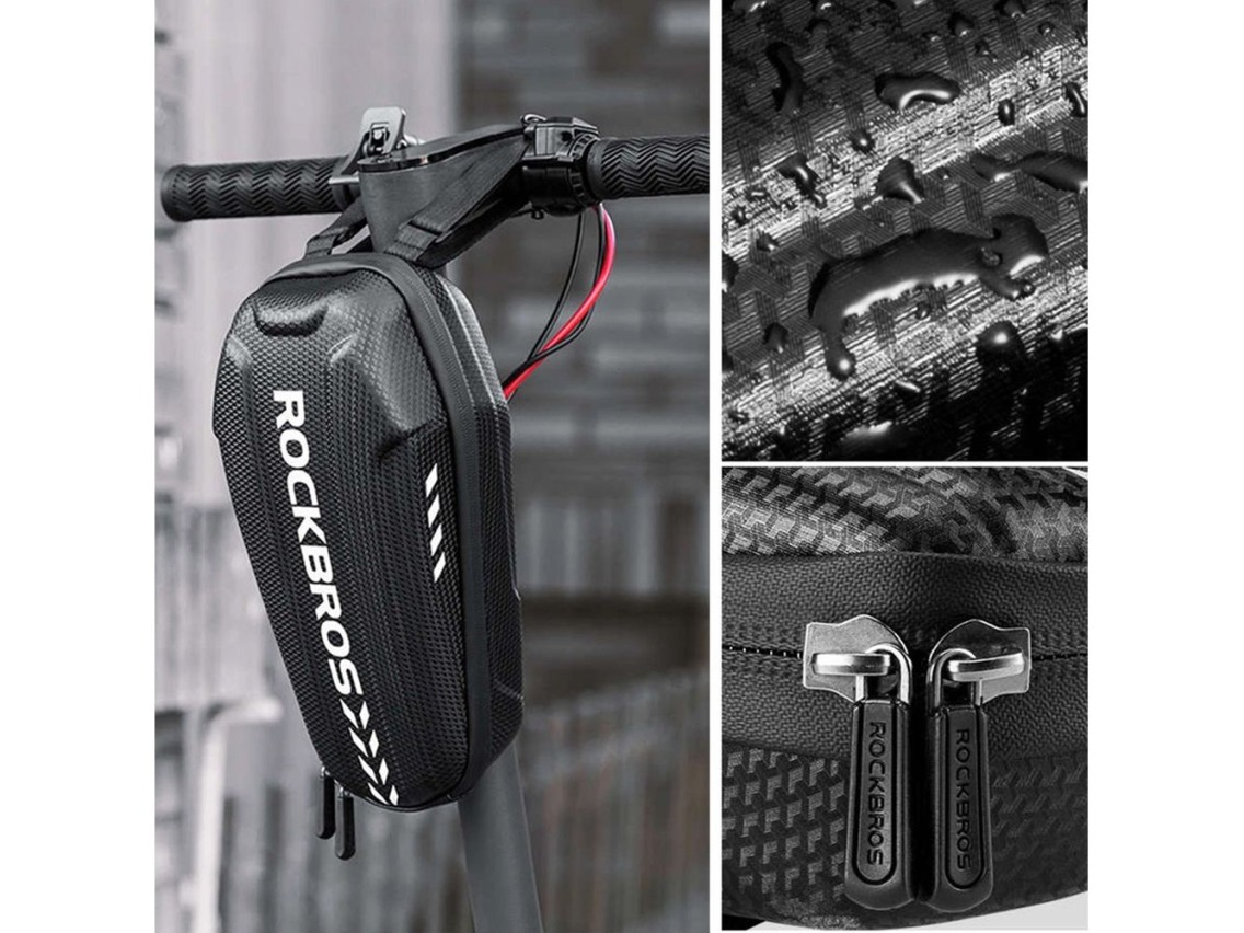 Bolsa para bicicleta Rockbros B62-1 para manillar o cuadro, 3L - Negra