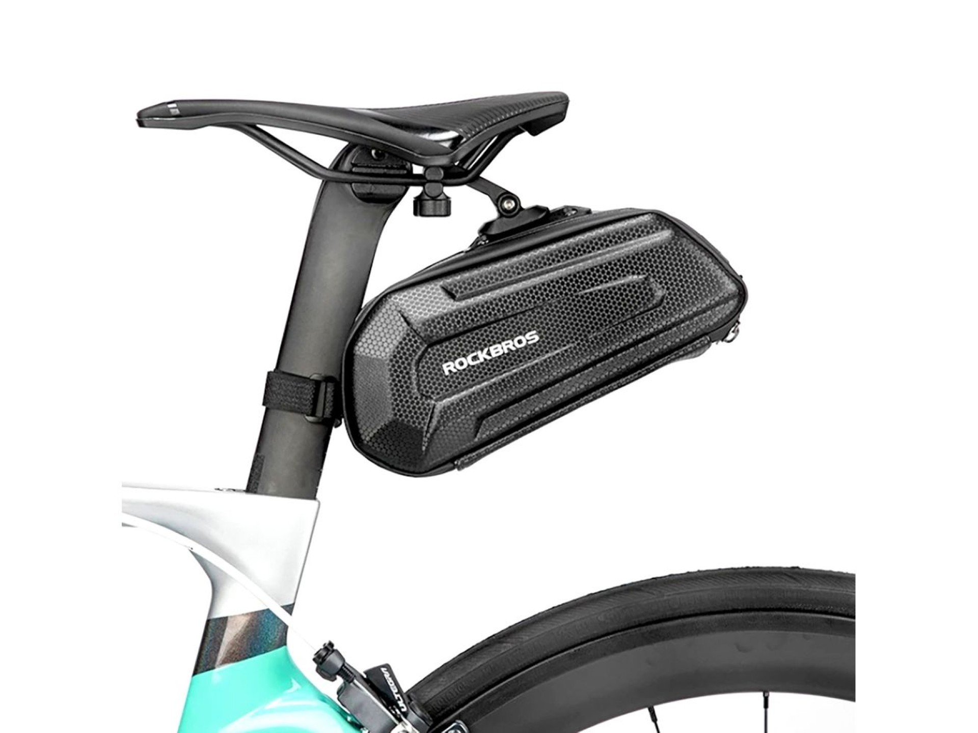 Rockbros B69 bicycle saddle bag 1.8l with easy release system - black