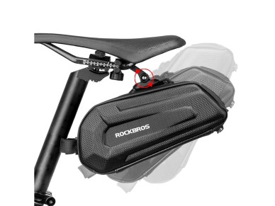 Rockbros B69 bicycle saddle bag 1.8l with easy release system - black Rockbros B69 bicycle saddle bag 1.8l with easy release system - black