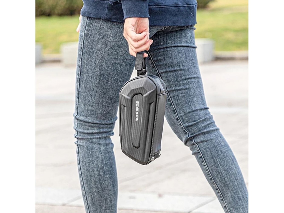 Rockbros B69 bicycle saddle bag 1.8l with easy release system - black