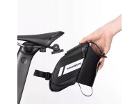 Bolsa de selim Rockbros C32BK de 1,5 l com bolso para garrafa de água - preta Bolsa de selim Rockbros C32BK de 1,5 l com bolso para garrafa de água - preta