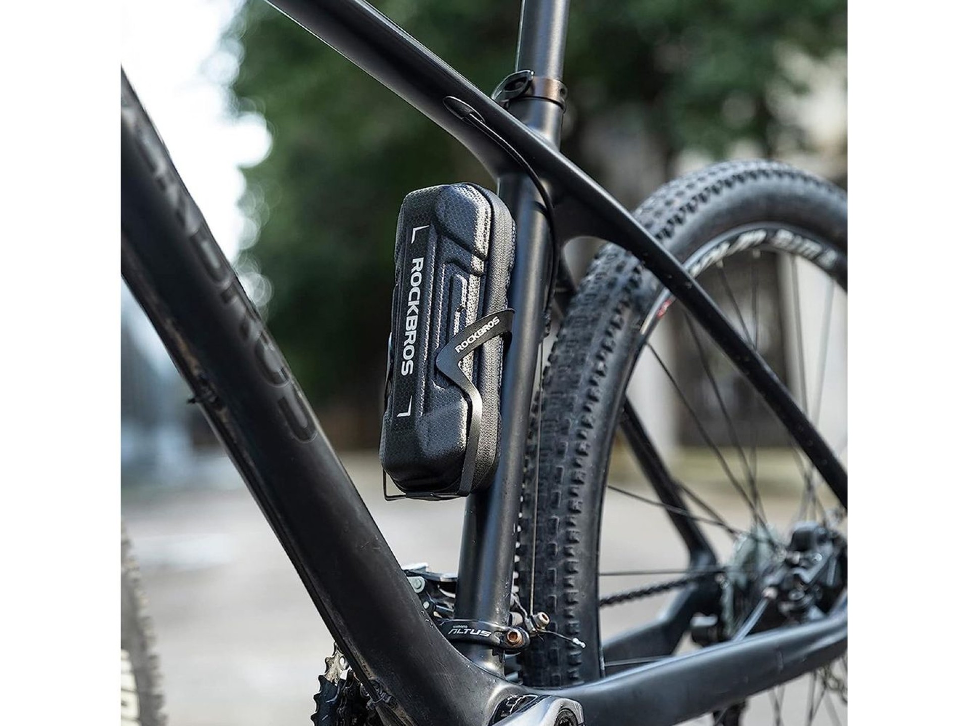 Bolsa para bicicleta Rockbros 30990003001 com suporte para garrafa de água - preta