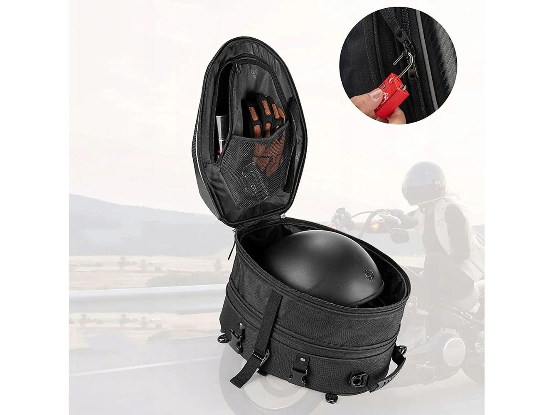 Rockbros 30140026001 motorcycle tank bag 35 l - black