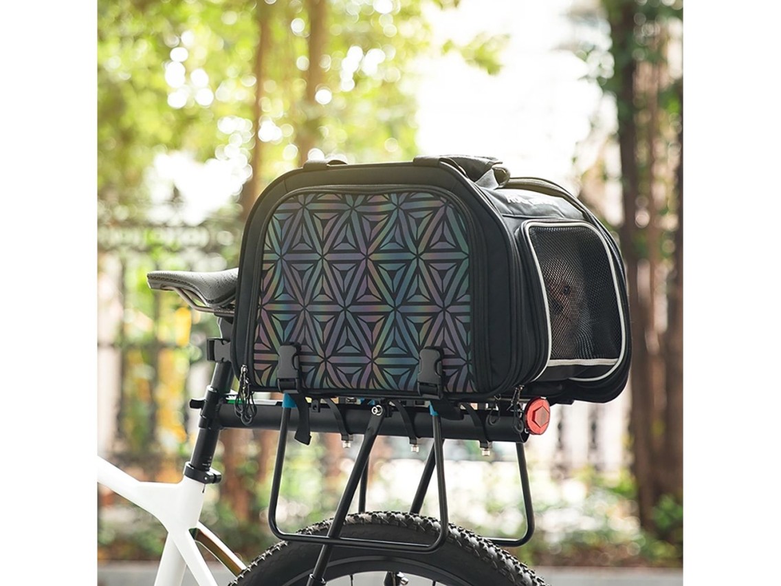 Bolsa de transporte para bicicleta Rockbros 30140028001 para cães e gatos - preta