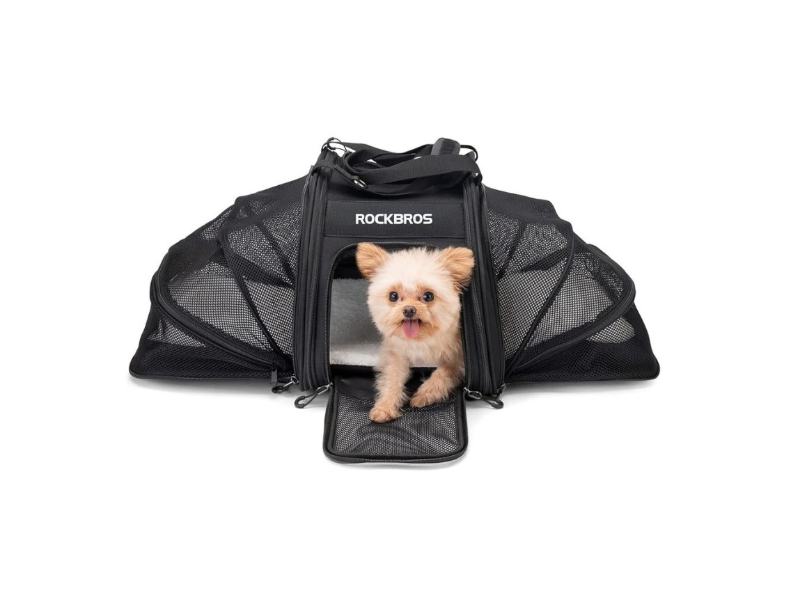Bolsa de transporte para bicicleta Rockbros 30140028001 para cães e gatos - preta
