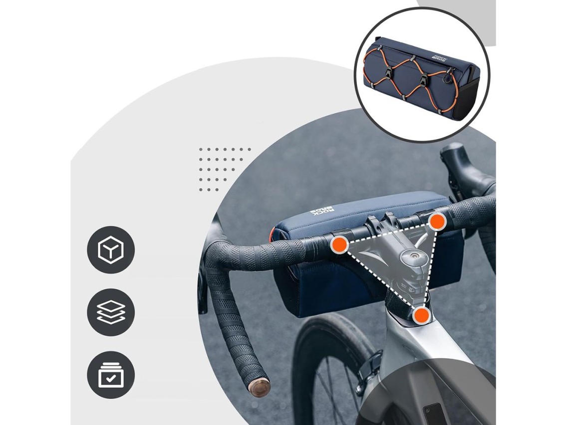 Rockbros 30110054002 bicycle handlebar bag 2.2 l - blue