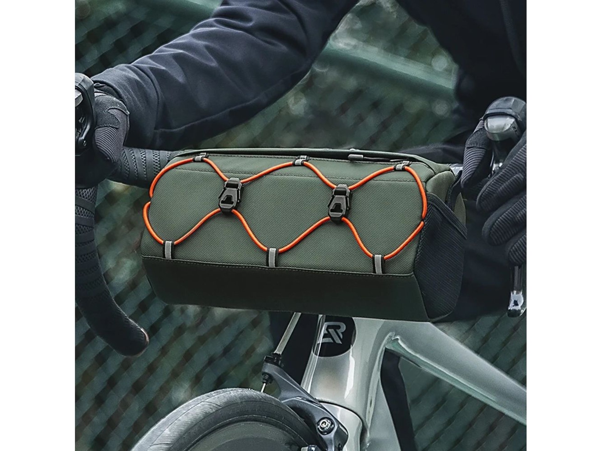 Bolsa para manillar de bicicleta Rockbros 30110054001, 2,2 l - verde