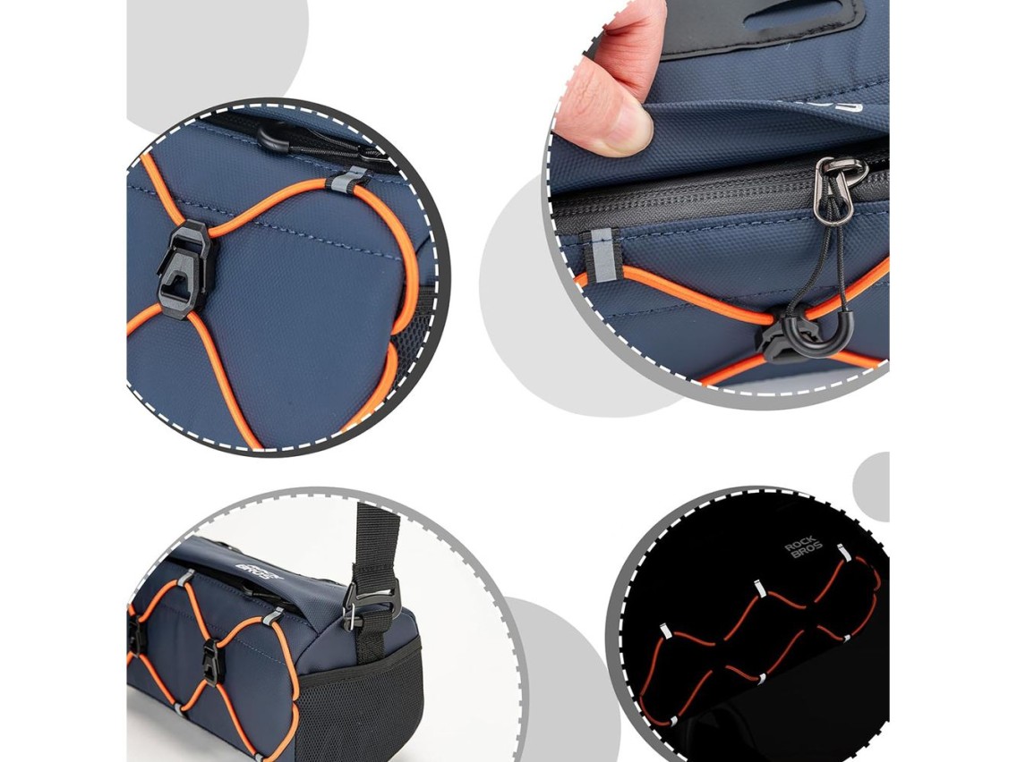 Rockbros 30110054002 bicycle handlebar bag 2.2 l - blue