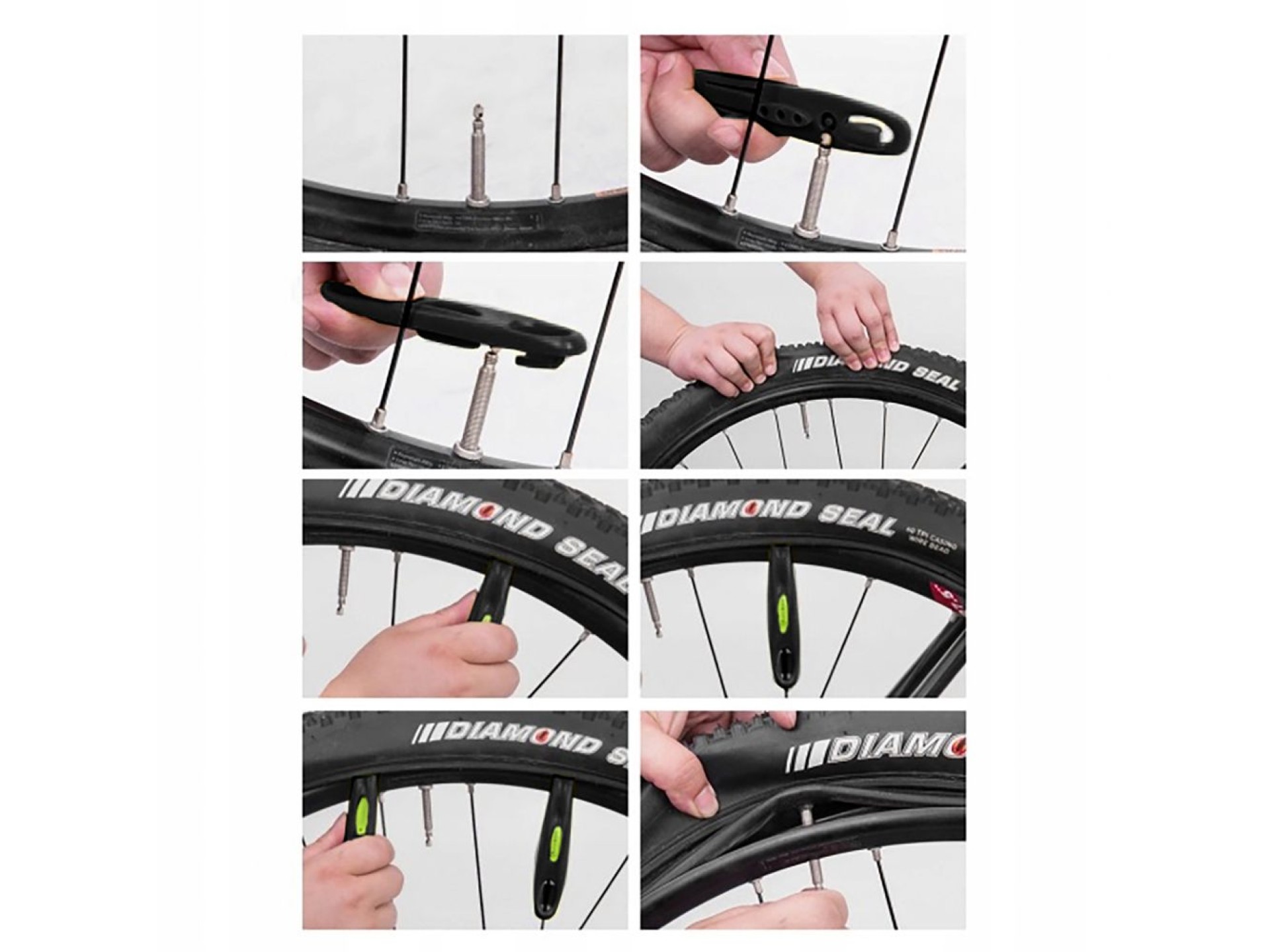 Rockbros QTB004 tire lever set - black (2 pcs in set)