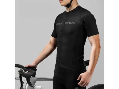 Rockbros 15120002007 Short Sleeve Cycling Jersey XXXXL - Black