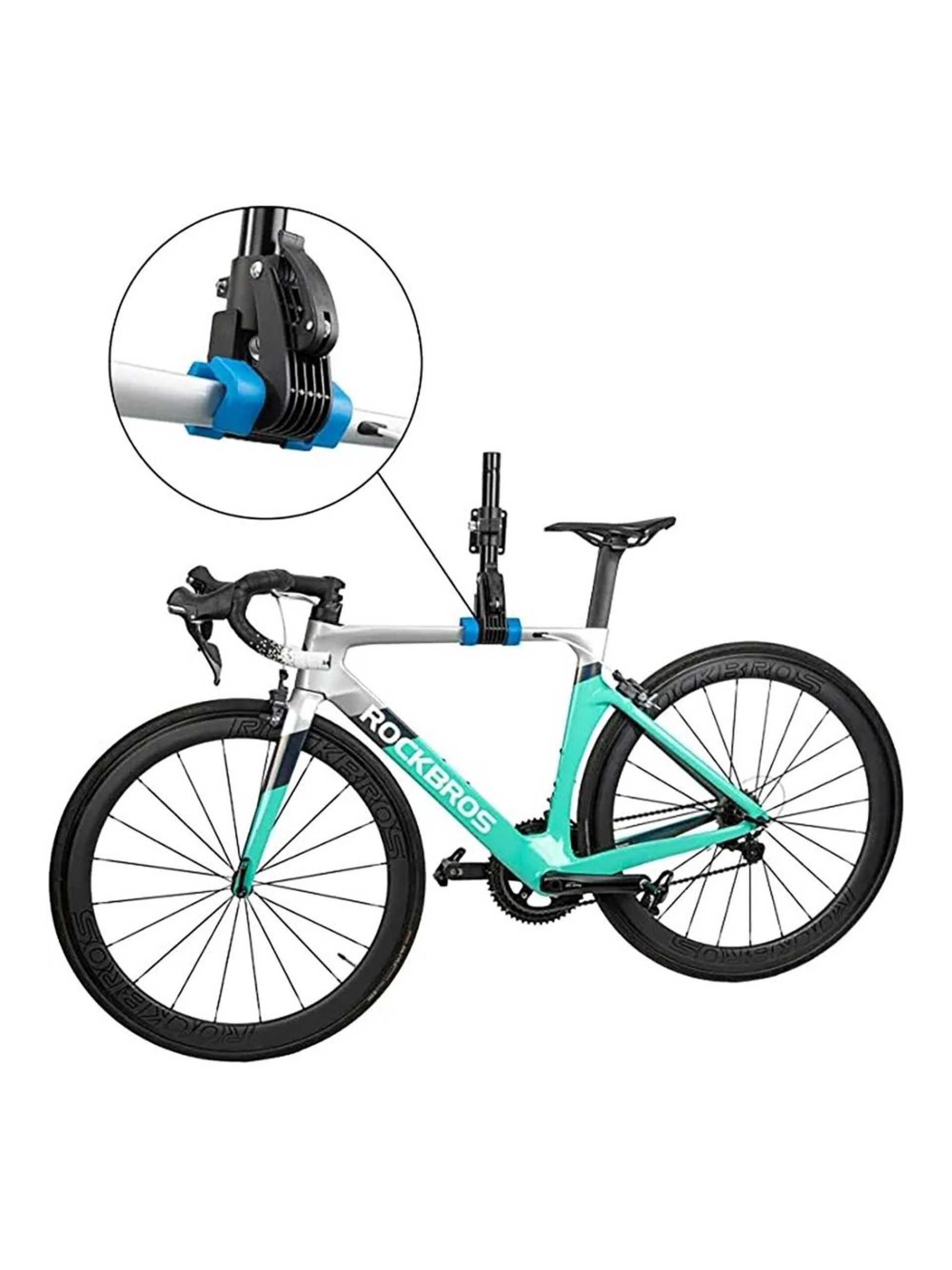 Soporte de servicio Rockbros 27210002001 con cierres rápidos para bicicletas - Negro