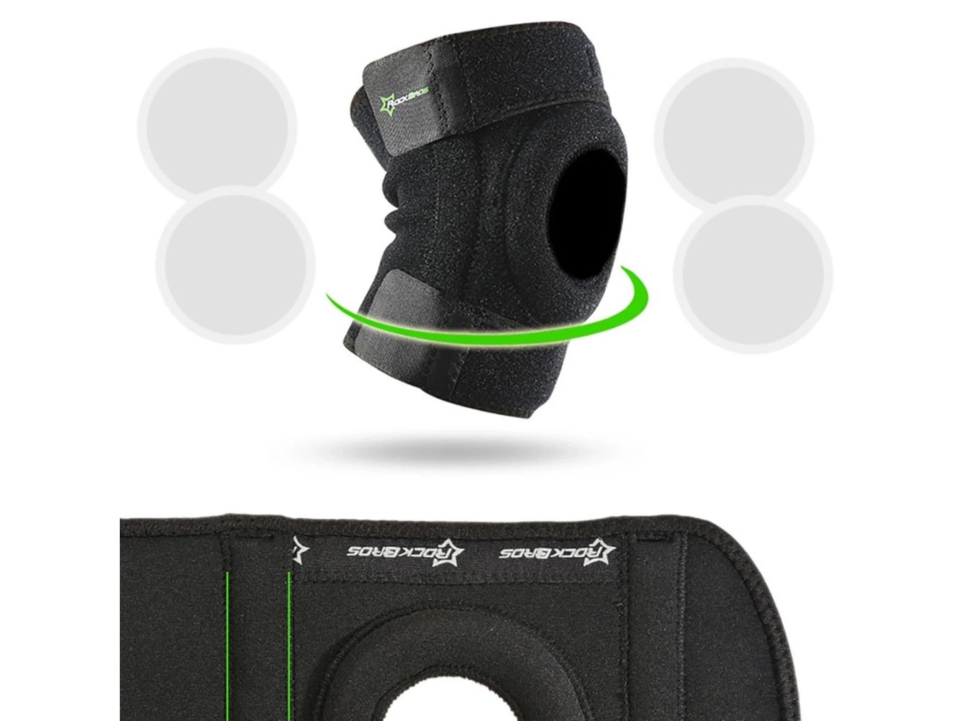 Rockbros LF1106M sports protector for patella and knee joint size M - black