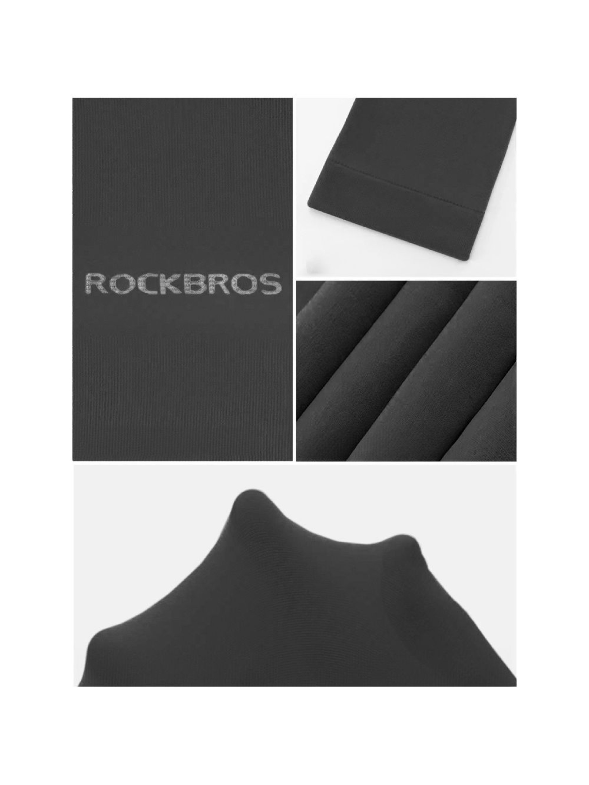 Manguitos de ciclismo Rockbros XT9002BK - pretos (2 unidades)