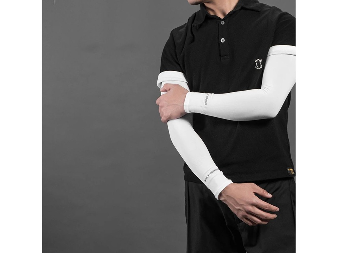 Rockbros XT9002W cycling sleeves - white (2 pcs.)