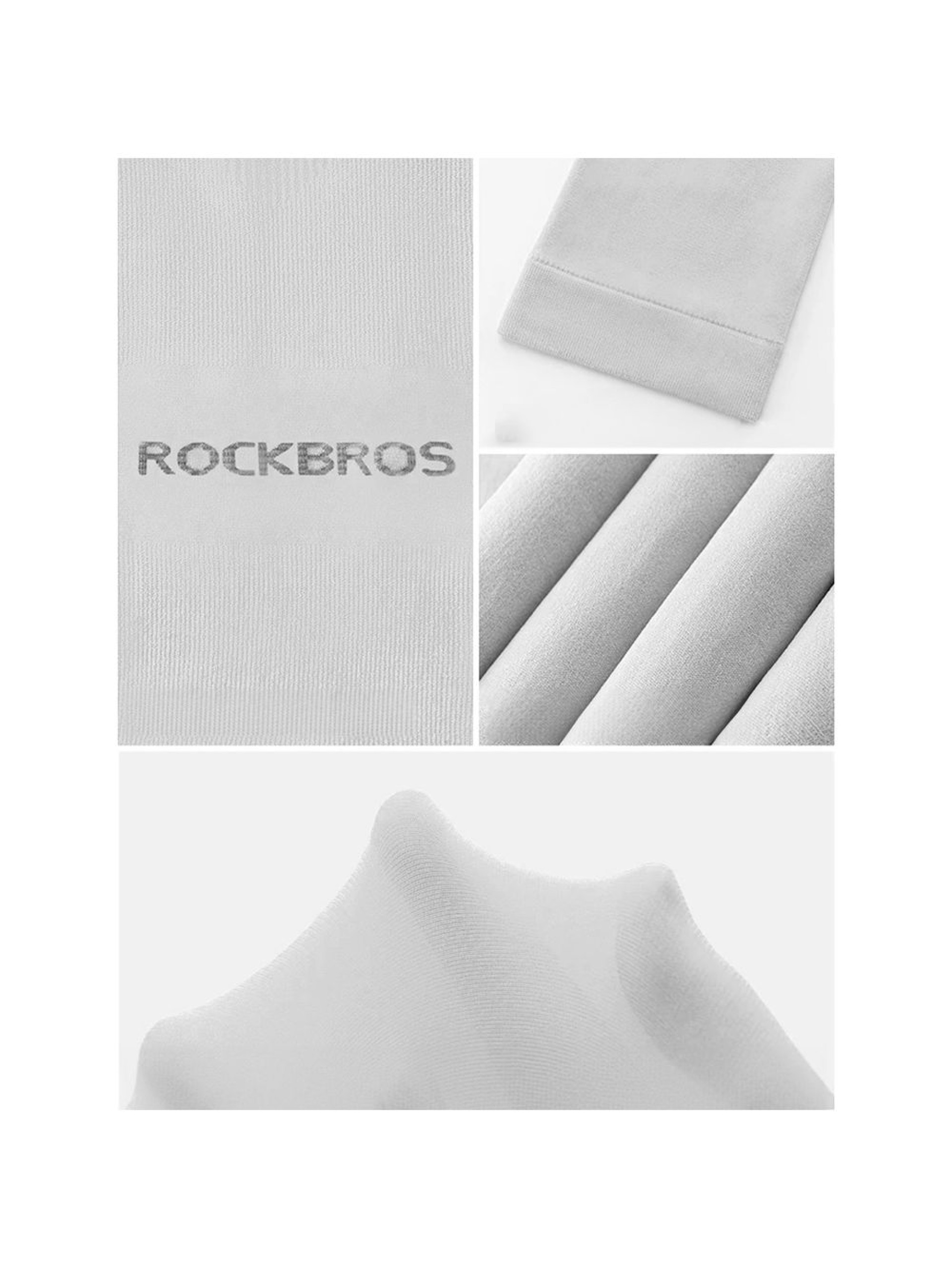 Rockbros XT9002W cycling sleeves - white (2 pcs.)