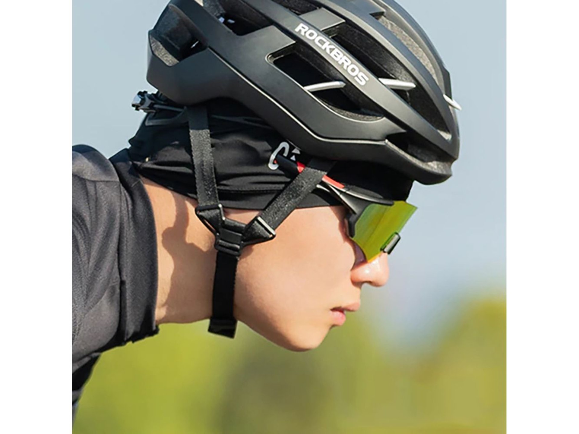 Rockbros YPP037 cycling cap with cutouts for glasses - black