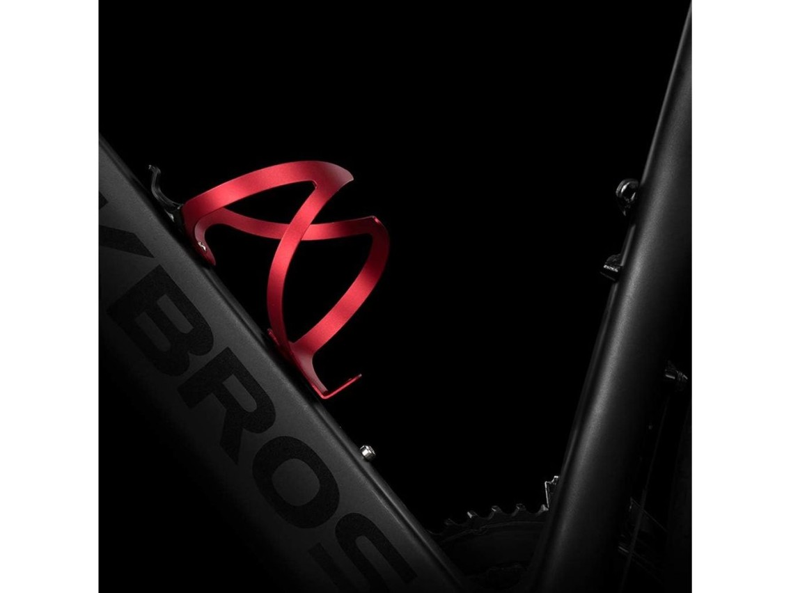 Suporte para garrafa de bicicleta Rockbros 2017-11ARD em alumínio - Vermelho