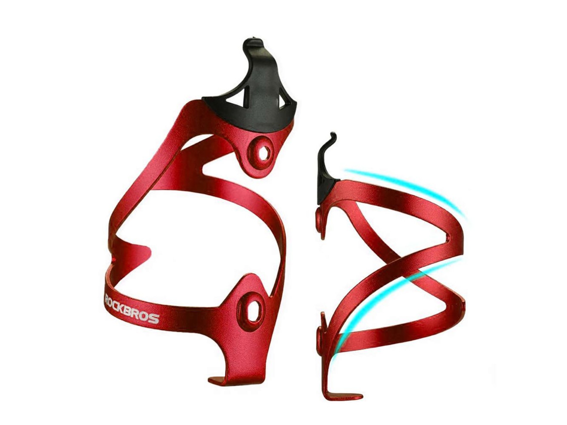 Suporte para garrafa de bicicleta Rockbros 2017-11ARD em alumínio - Vermelho