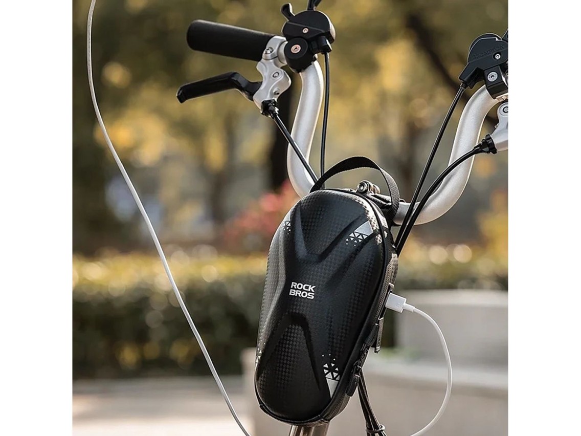 Bolsa Rockbros 3011006301 para el manillar de bicicleta o patinete, 1,3 l - negra
