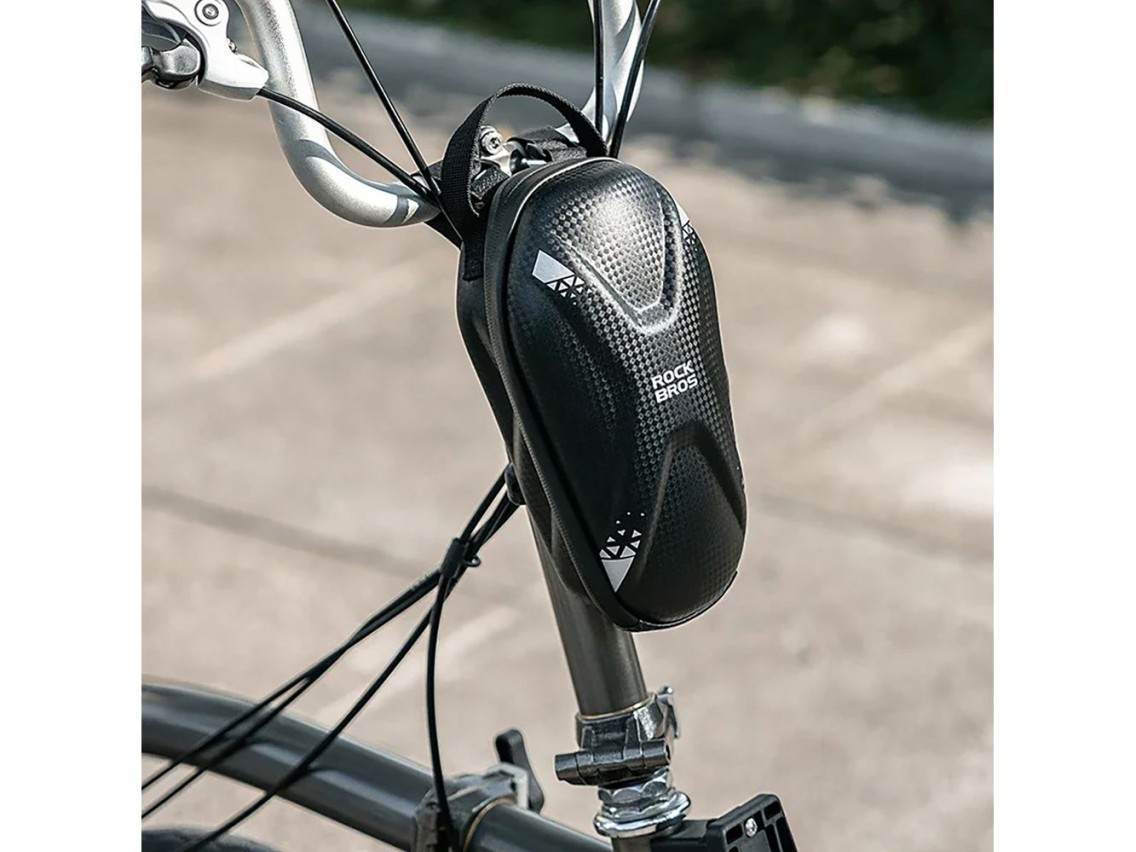 Bolsa Rockbros 3011006301 para el manillar de bicicleta o patinete, 1,3 l - negra