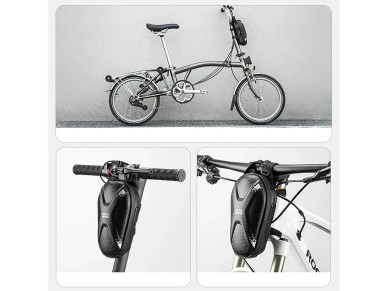 Rockbros bag 3011006301 for the handlebar of a bicycle or scooter 1.3 l - black Rockbros bag 3011006301 for the handlebar of a bicycle or scooter 1.3 l - black