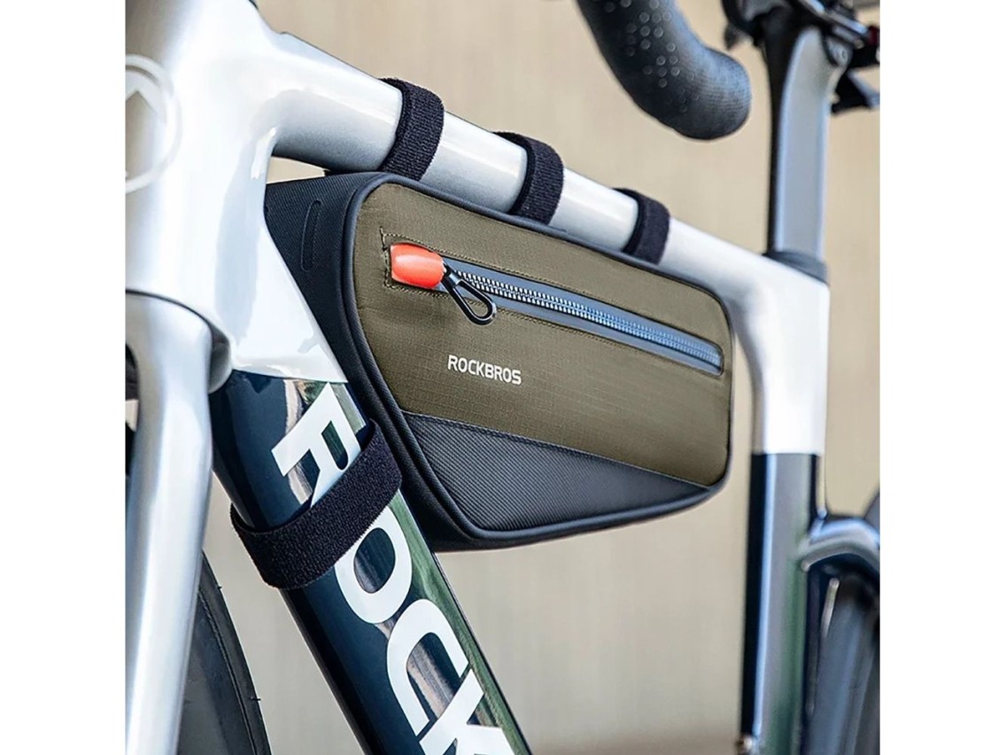 Rockbros 30120079001 bicycle bag for 1.7 l frame - green and black