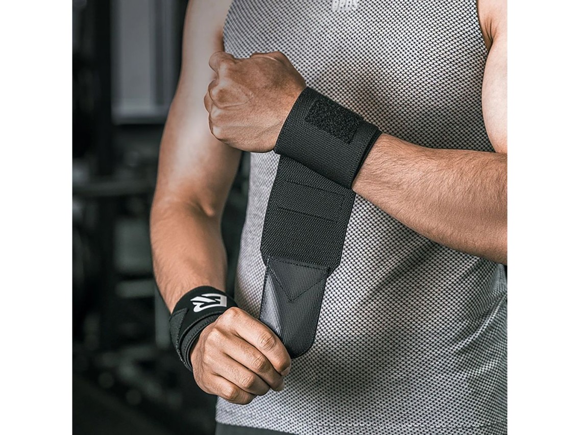 Rockbros 0431001 sports wristband - black (2 pcs.)