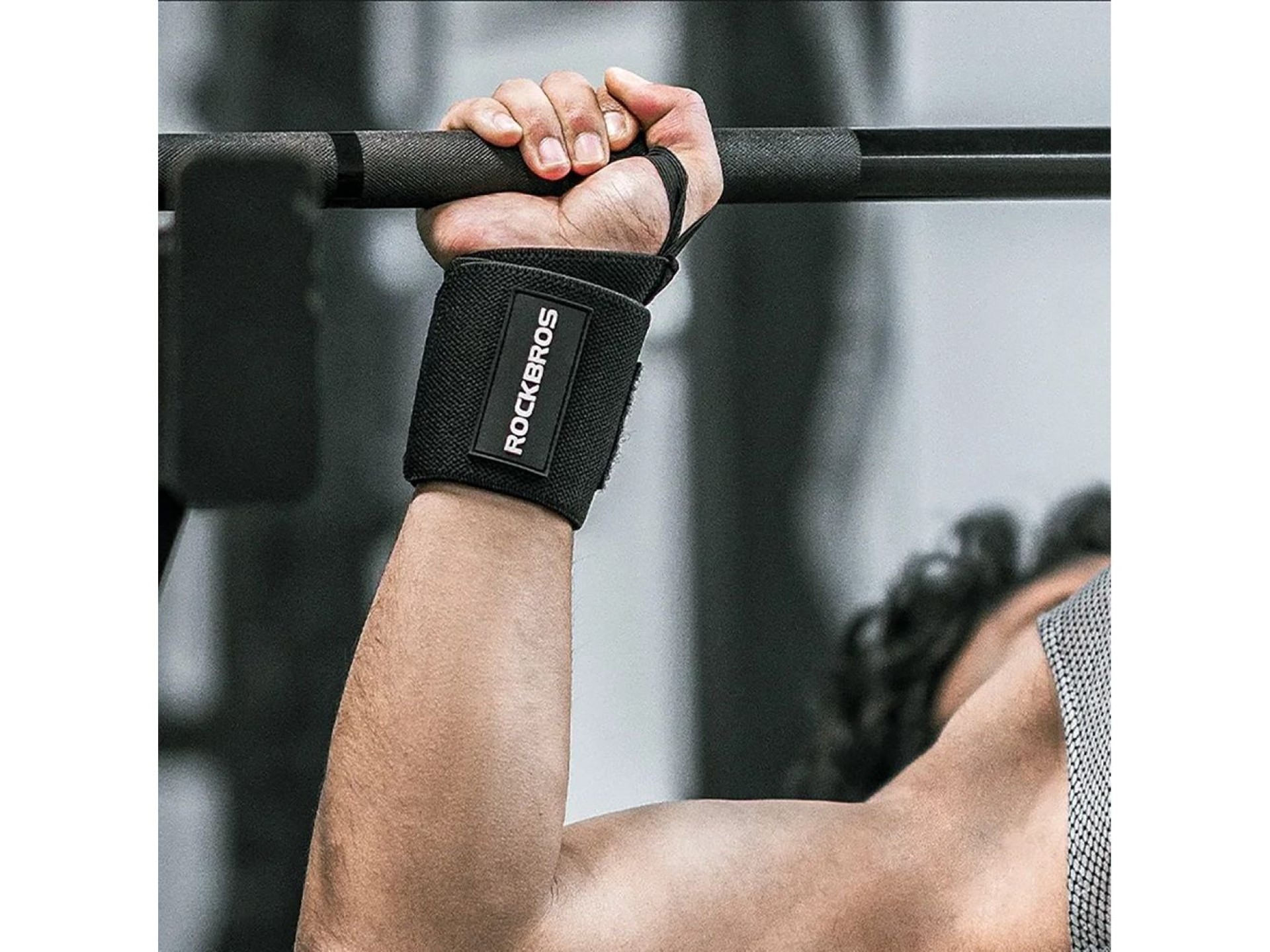 Rockbros 0431001 sports wristband - black (2 pcs.)