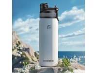 Rockbros 35210029006 thermal bicycle bottle for drinks 650 ml - white Rockbros 35210029006 thermal bicycle bottle for drinks 650 ml - white