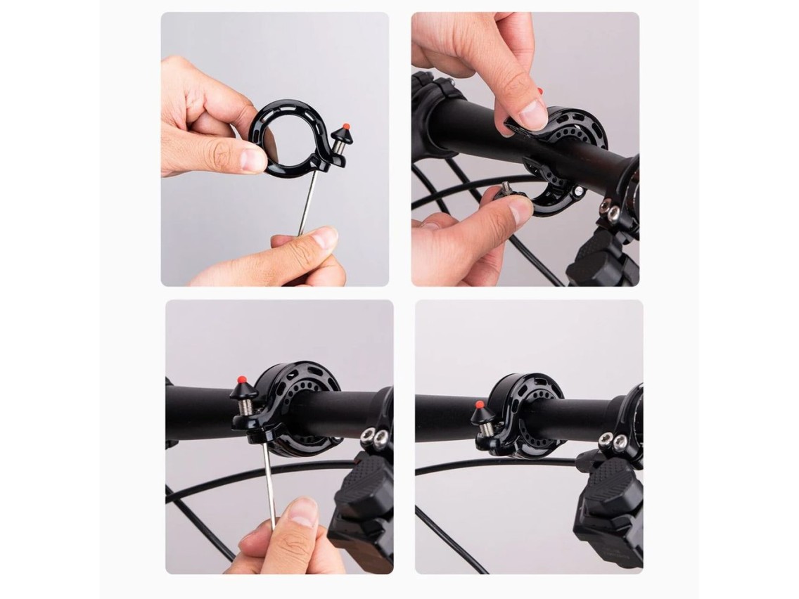Timbre para bicicleta Rockbros 34210028001 con forma de Q - negro