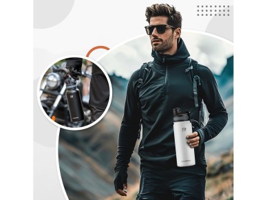 Botella térmica para bicicleta Rockbros 35210029006 para bebidas, 650 ml - blanca Botella térmica para bicicleta Rockbros 35210029006 para bebidas, 650 ml - blanca