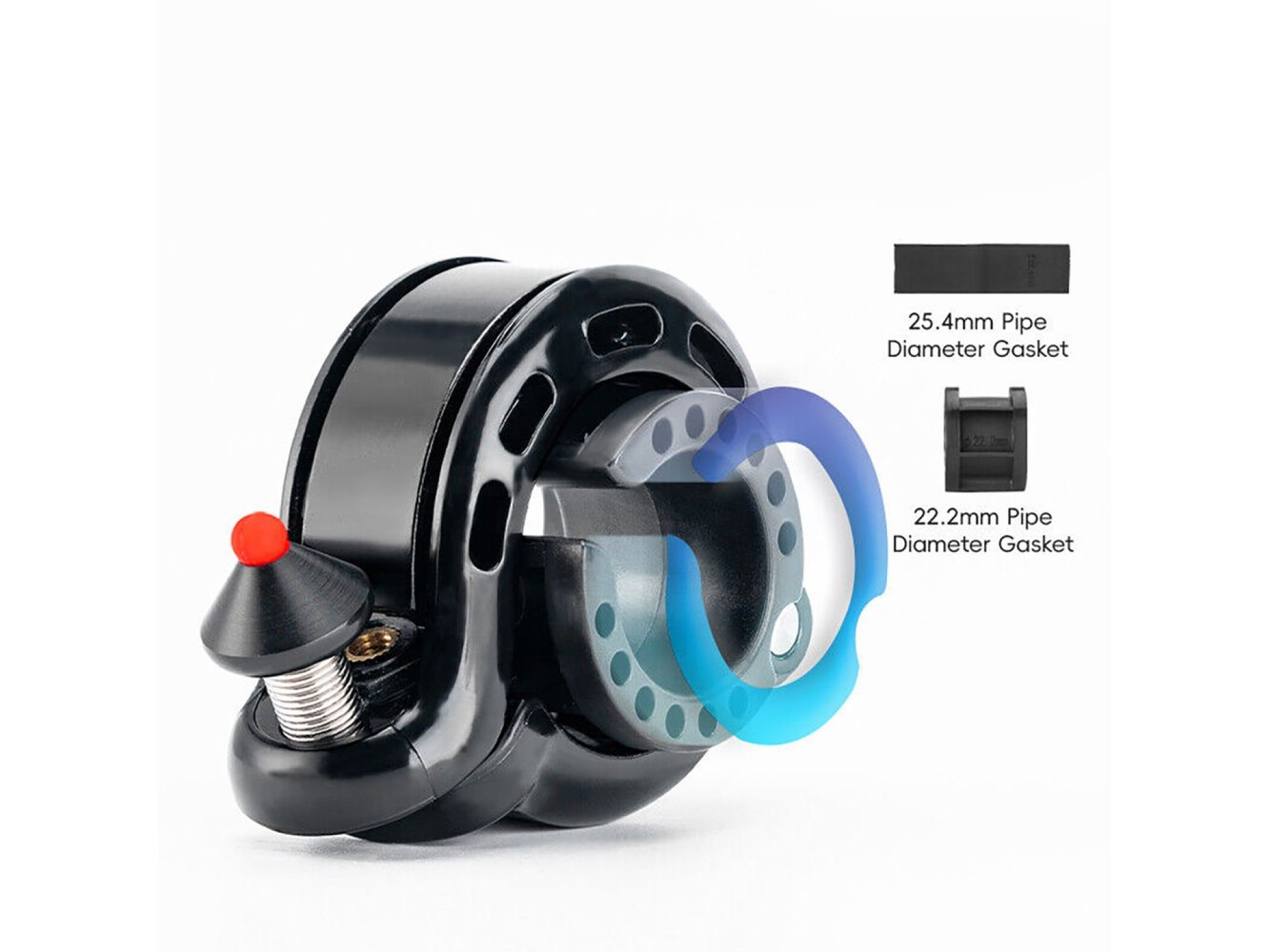 Timbre para bicicleta Rockbros 34210028001 con forma de Q - negro