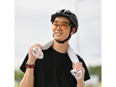 Rockbros Cycling Glasses Photochromic, with UV Protection and Corrective Insert - Transparent Black
