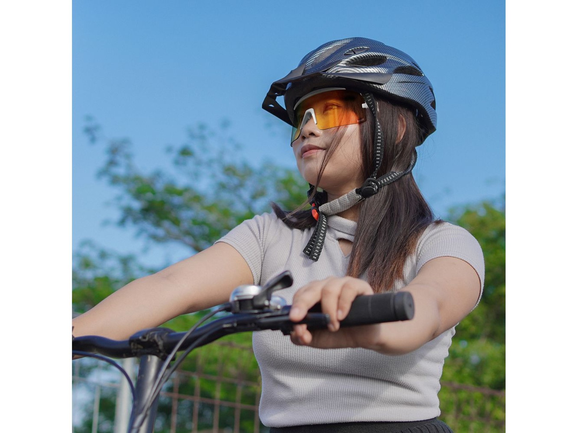 Gafas de ciclismo fotocromáticas Rockbros con protección UV y lente correctora – Blancas