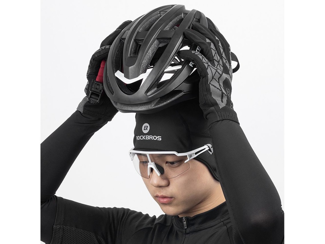 Rockbros Dala Winter Cycling Helmet Cap with Glasses Holes - Grey