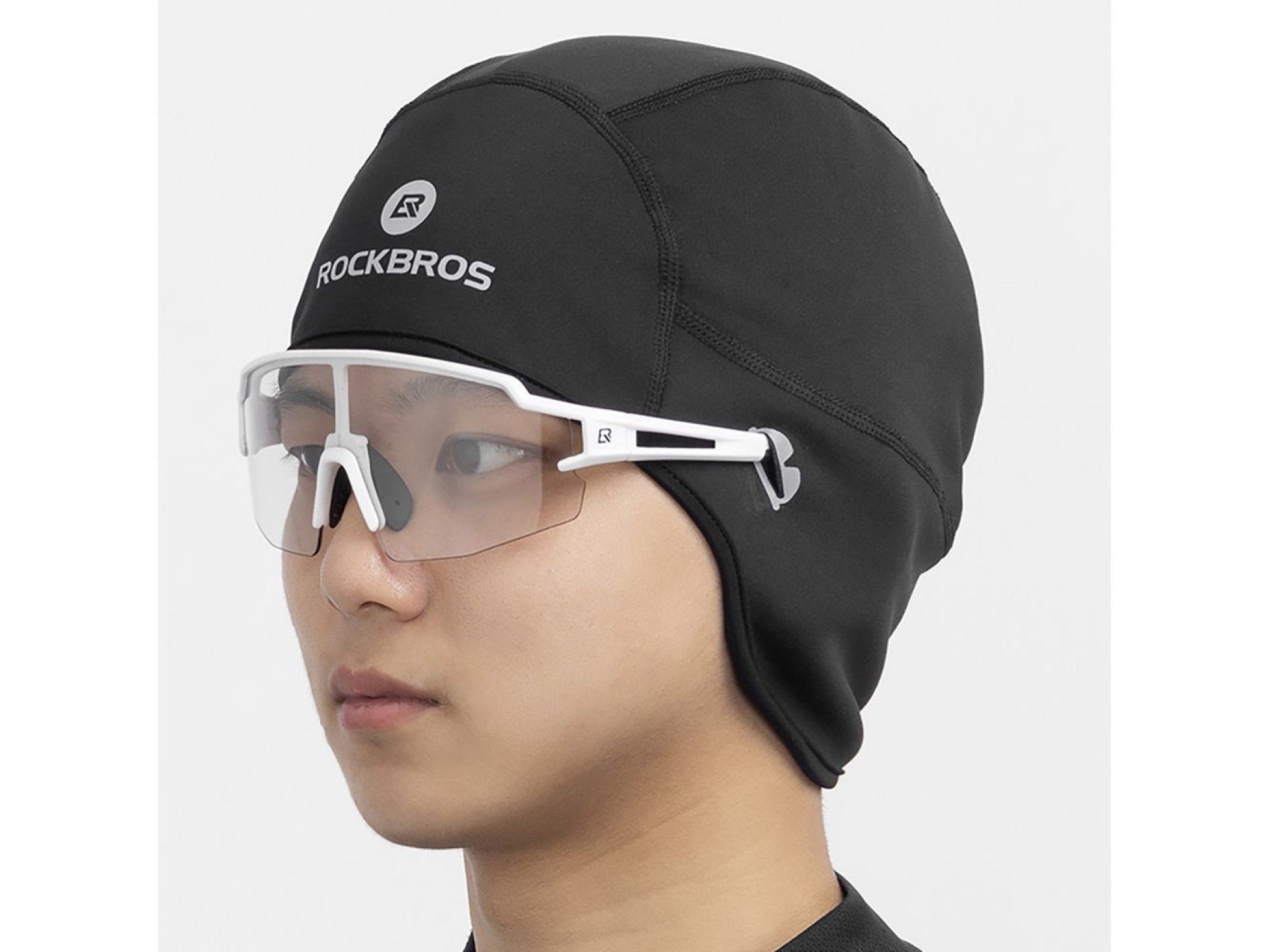 Rockbros Dala Winter Cycling Helmet Cap with Glasses Holes - Grey
