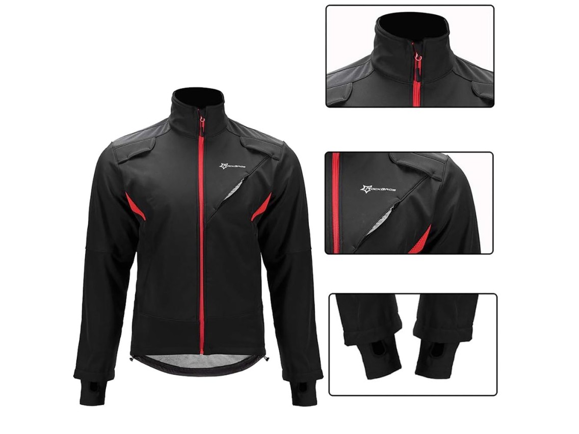 Chaqueta deportiva de ciclismo cortavientos Rockbros YPW021, talla L - Negra