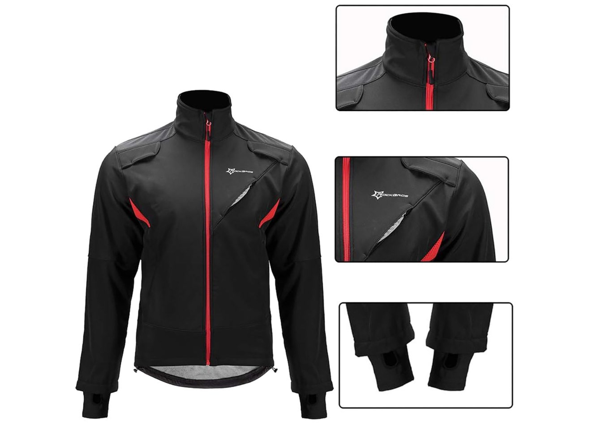 Chaqueta deportiva de ciclismo cortavientos Rockbros YPW021, talla XL - Negra