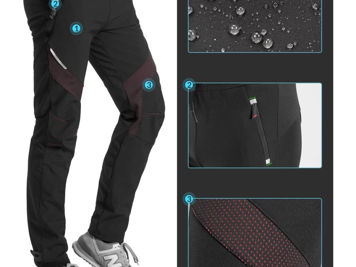 Rockbros Patrol Cycling Windproof Sports Pants Size XL - Black