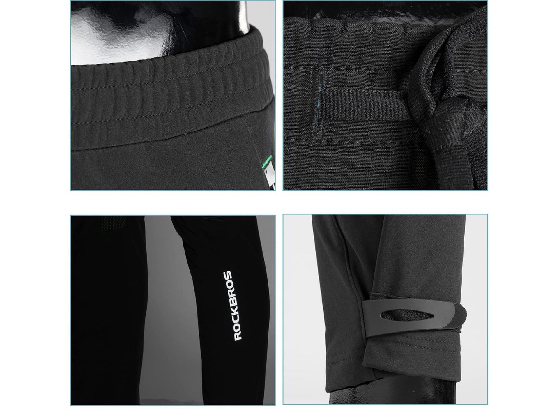 Rockbros Patrol Cycling Windproof Sports Pants Size XL - Black