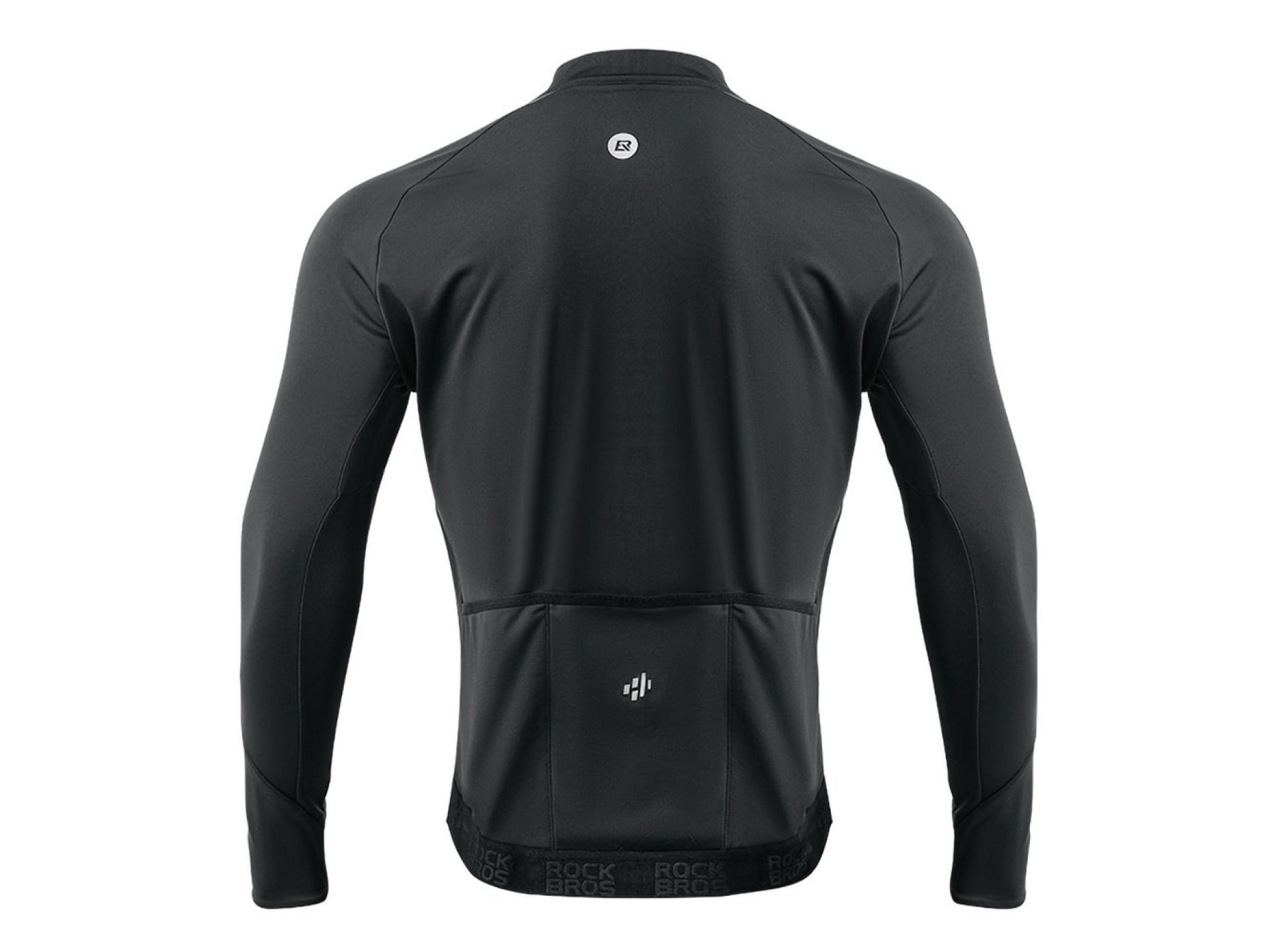 Jaqueta de ciclismo de manga comprida Rockbros Outono/Inverno, tamanho XL - Preta