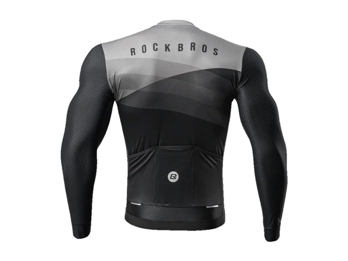 Rockbros 15120009003 Maillot de ciclismo de manga larga Primavera/Verano L - Negro