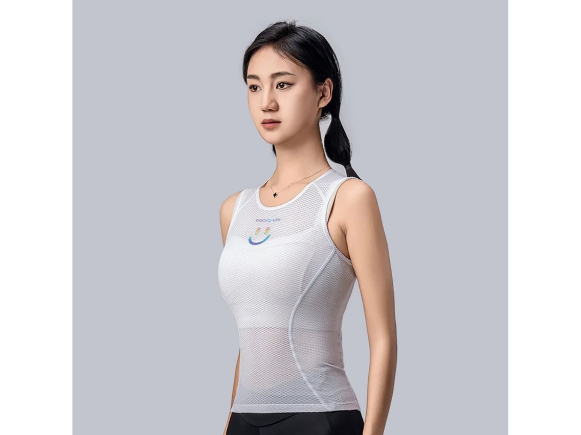Maillot de ciclismo sin mangas de secado rápido para mujer Rockbros YDBX001, talla M/L - Blanco