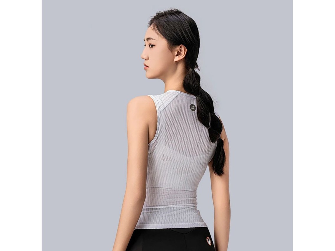 Maillot de ciclismo sin mangas de secado rápido para mujer Rockbros YDBX001, talla M/L - Blanco