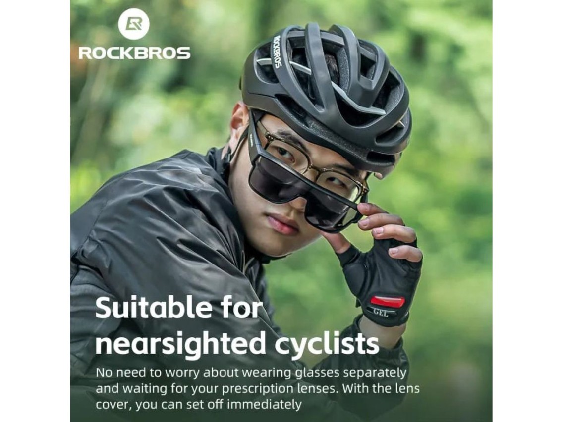 Gafas de ciclismo polarizadas Rockbros SP304 - Negras