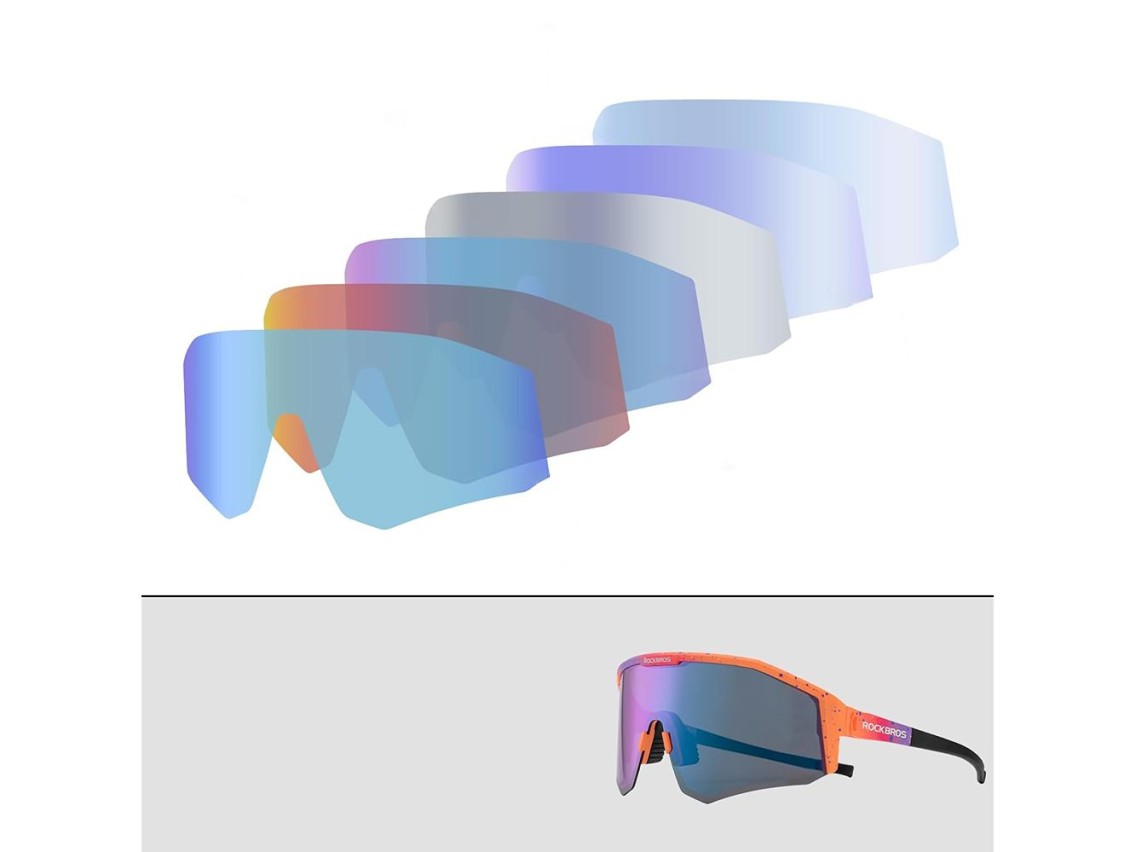 Óculos de ciclismo polarizados Rockbros SP297 - roxo