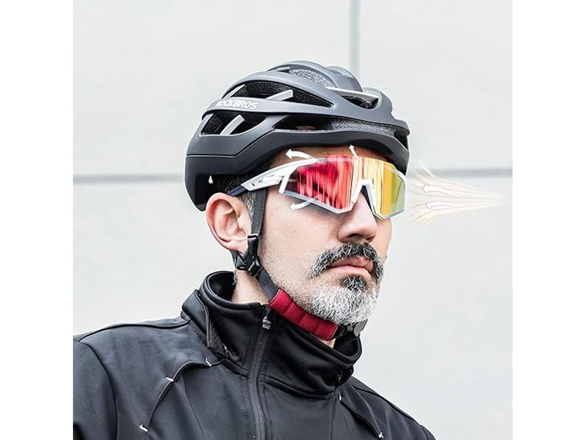 Gafas de ciclismo polarizadas Rockbros SP297 - blancas