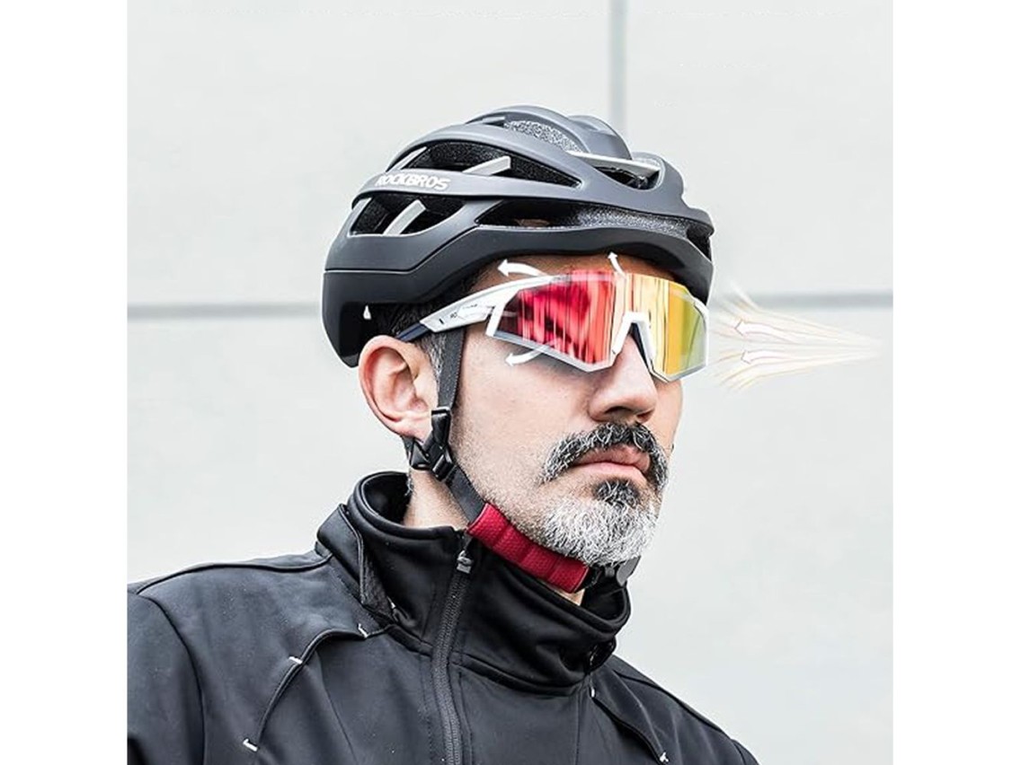 Gafas de ciclismo polarizadas Rockbros SP297 - blancas