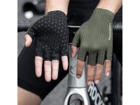 Rockbros Breathable Short Finger Cycling Gloves, Size: L - Green Rockbros Breathable Short Finger Cycling Gloves, Size: L - Green